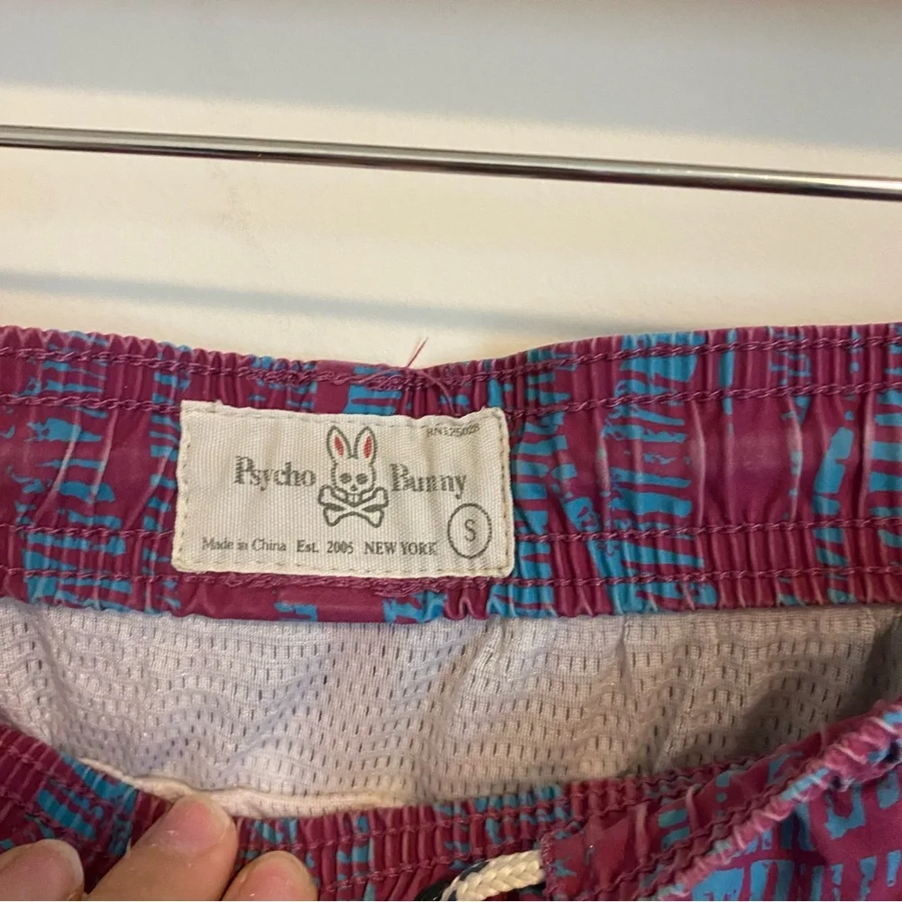 Psycho Bunny Blue and Purple Swim Trunks size Small